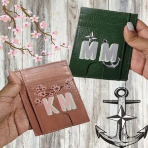 handpainted leather card holders