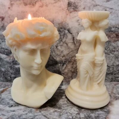 David & Roman Pillar Candle Set