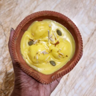 Rasmalai Candle in a Terracotta Diya–A Diwali Special