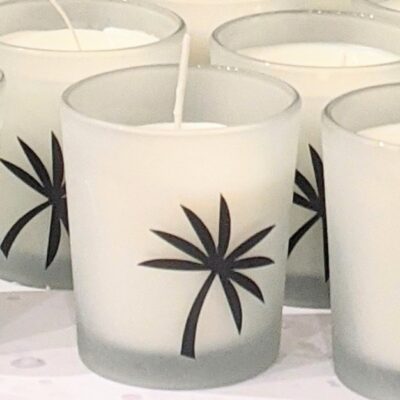 Jar candle with logo