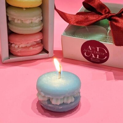 Macaron Candles, Set of 4