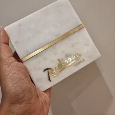 Personalised Marble Coaster and Large Cappuccino/Tea Cup set