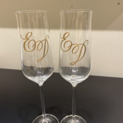 Personalised Champagne Glasses, Set of 2