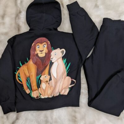 3 Lion Pride Handpainted Hoodies for Family