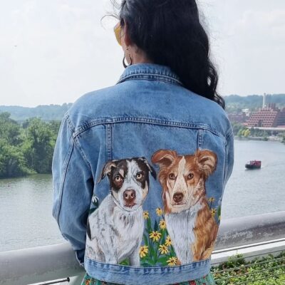 Handpainting: My Doggy on My Jacket