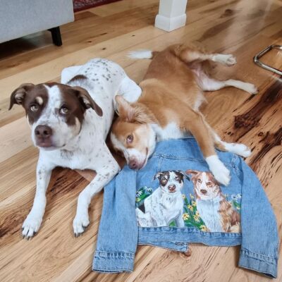 Handpainting: My Doggy on My Jacket