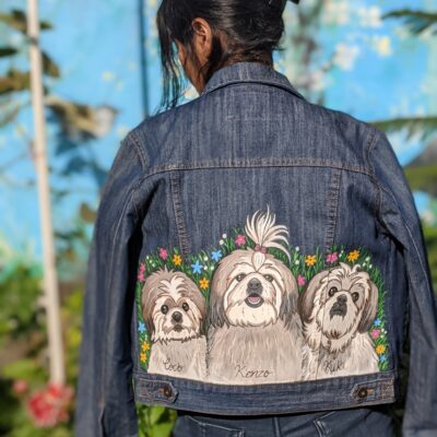 Handpainted Pet Puppy Jacket
