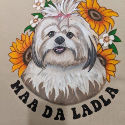 Handpainted Maa Ka Ladla Hoodie