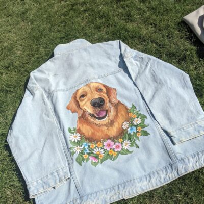 Handpainted Love My Dog Jacket
