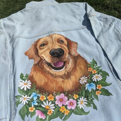 Handpainted Love My Dog Jacket
