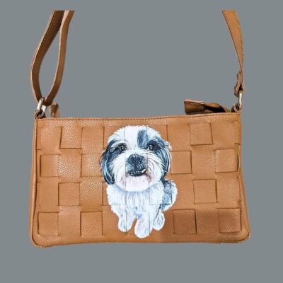 Handpainted Pet Portrait on Bag