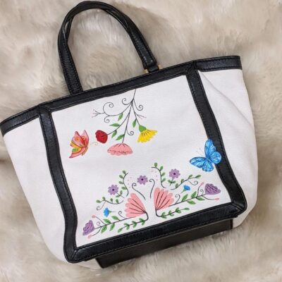 Handpainted Floral Asthetic on Tory Burch