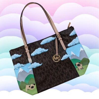 Handpainted Graphic Design on Michael Kors