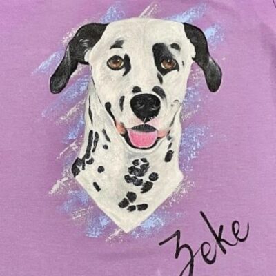Handpainted Pet Portrait on T-Shirt