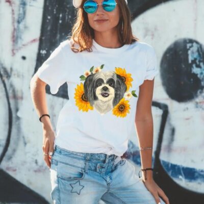 Handpainted Pet Love on T-Shirt