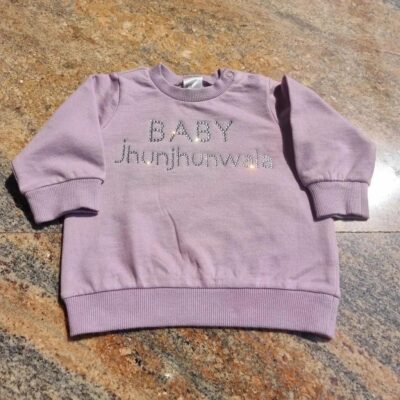 Personalised Kid’s Frock/Sweat Shirt with Pearl/Swarovski/Non-Swarovski